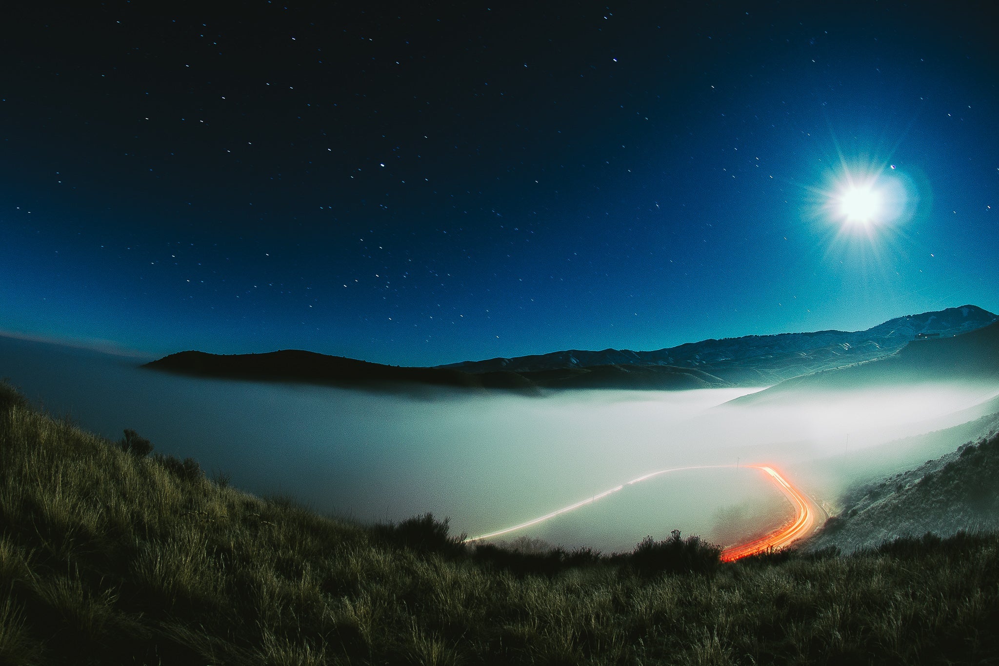 Moonlit Inversion (Framed Print)